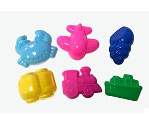 just4baby Motion Magic Moving Sand Mould Mold Toy 6pcs Large Transport Set