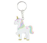 Just4Kids Magical Unicorn 'Rainbow Hair' Children's Gift - Unicorn Shaped Keyring