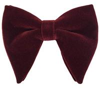 Justar Men's Velvet Bow Ties Pre-Tied Oversized Bowtie Formal Tuxedo Butterfly Big Bowties (Burgundy)