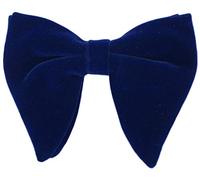 Justar Men's Velvet Bow Ties Pre-Tied Oversized Bowtie Formal Tuxedo Butterfly Big Bowties (Navy Blue)