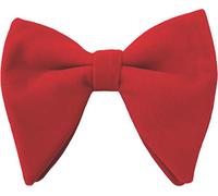 Justar Men's Velvet Bow Ties Pre-Tied Oversized Bowtie Formal Tuxedo Butterfly Big Bowties (Red)