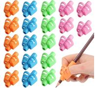 JustBlanks 20 Pcs Pencil Grips for Kids Handwriting - Pencil Holder for Kids, Pencil Grippers Writing Tool, Writing Posture Correction Tools for Toddlers, Preschoolers Special Needs for Classroom