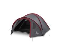 JUSTCAMP Scott 4 Camping tent family, 4 man dome tent vestibule, sleeping cabin - gray
