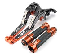 JUSTCATYS Brake and Clutch levers for Motorcycles for TW125 1999-2004 Motorcycle Enlarge Extendable Brake Clutch Lever Handle(J)