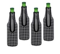 Justchee Neoprene Beer Bottle Cooler with Zipper, 17.6 Oz Insulated Bottle Sleeve Case for Keeping Beverages Chilled