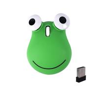 Justdfine 2.4G Wireless Mouse Cute Frog Computer Mouse Bluetooth Mouse USB Optical 1600DPI Mouse Portable Travel Dual-Mode Cordless Mice with Receiver for Laptop, PC, Notebook-Green