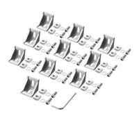 Justech 10pcs 4040 4080 Corner Mounting Bracket L Shape Right Angle Joint Brace Fastener Home Hardware Aluminum Corner Bracket with Screws 39x39x35mm