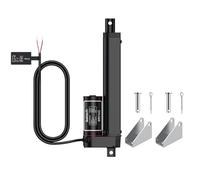 Justech 12V Heavy-Duty Linear Actuator 225lbs/1000N-6inch/150mm Silent IP65 Electric Actuator with Brackets for Electric Windows, RV Adjustments, Solar Trackers, Industrial Machinery, Black