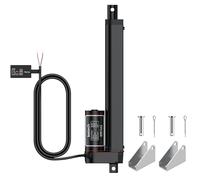 Justech 12V Heavy-Duty Linear Actuator 225lbs/1000N-8inch/200mm Silent IP65 Electric Actuator with Brackets for Electric Windows, RV Adjustments, Solar Trackers, Industrial Machinery, Black