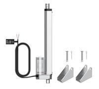 Justech 12V Heavy-Duty Linear Actuator 330LBS/1500N-8inch/200mm Silent IP65 Electric Actuator with Brackets for Electric Windows, RV Adjustments, Solar Trackers, Industrial Machinery (250mm 1500N)