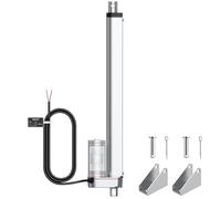 Justech 12V Heavy-Duty Linear Actuator 330LBS/1500N-8inch/200mm Silent IP65 Electric Actuator with Brackets for Electric Windows, RV Adjustments, Solar Trackers, Industrial Machinery (300mm 1500N)
