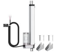 Justech 12V Heavy-Duty Linear Actuator 330LBS/1500N-8inch/200mm Silent IP65 Electric Actuator with Brackets for Electric Windows, RV Adjustments, Solar Trackers, Industrial Machinery (200mm 1500N)