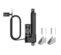 Justech 12V Heavy-Duty Linear Actuator 660lbs/3000N-4inch/100mm Silent IP65 Electric Actuator with Brackets for Electric Windows, RV Adjustments, Solar Trackers, Industrial Machinery, Black