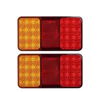 Justech 2 PCS Rear Brake Lights Tail lights 12V 24 LEDs for Trucks Trailers