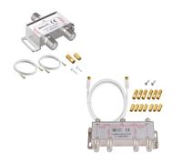 Justech 2 Way TV Aerial Splitter, 6 Way Satellite Splitter