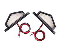 Justech 2 x 4 LED License Number Plate Lights LED Rear Lamps Universal 12V 24V Number Plate Lighting For Boat Trailer Vehicle Truck UTE Van Caravan Lorry.