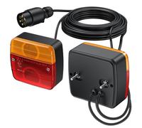 Justech 2PCs 12V Tail Light Rear Light Tail Brake Indicator Trailer Light License Plate Light Compatible with Trailer Camper Van Truck E-mark