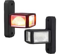 Justech 2PCS 6 LED Trailer Side Marker Lights 12-30V 74mm IP65 Waterproof