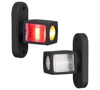 Justech 2PCS LED Side Marker Lights 12-30V IP65 Waterproof 74mm for Truck