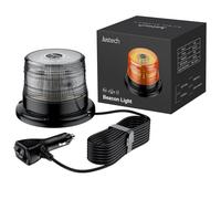 Justech 40W 40 LED Emergency Warning Strobe Light 12/24V Flashing Beacon Amber Strobe Lights 7 Flash Modes Waterproof with Magnetic Base for Truck