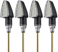 Justech 4PCS 15LED Motorbike Indicator Motorcycle Indicators E24 E-mark 12V | E-mark M10 Universal IP65 Waterproof High Brightness Amber Led Motorcycle Turn Signal Lights Blinker Lamp for Scooter Quad10
