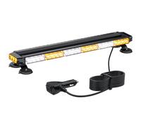 Justech 54LEDs Car Emergency Strobe Light Bar 54W 27 Flash Patterns Recovery Warning Strobe Light Amber+White Car Roof Warning Safety Light with Magnetic Base for 12V 24V Car Vehicle Truck Trailer