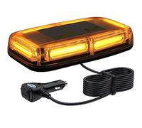 Justech 6-COB LED 60W Car Warning Light 7 Flash Modes Waterproof Amber Beacon Emergency Light Recovery Strobe Light 12V 24V with Magnetic Base for Car Vehicle Truck Trailer