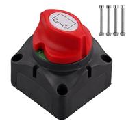 Justech Battery Switch 12-48V - Heavy Duty Battery Power Cut Master Switch Disconnect Isolator for Car Vehicle RV Trailer Boat (On/Off) Waterproof