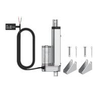 Justech Linear Actuator Motor 1000N, Heavy Duty DC 12V with Mounting Brackets for Auto Car RV Electric Door Opener Industrial Agricultural Machinery Vessels Cargo Medical Window (1000N 4inch Silver)