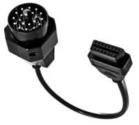 Justech OBD1 to OBD2 Adapter Cable 12 Pin Universal Car Diagnostic Plug Diagnostic Tools for BMW E36, E38, E39, E46, E53, X5, Z3