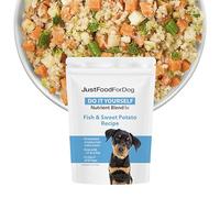 JustFoodForDogs DIY Human Grade Dog Food Nutrient Blend - Fish and Sweet Potato (168 Grams)