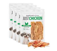JustFoodForDogs Healthy Dog Treats, Single-Ingredient, Chicken Breast, 2.5 oz (Pack of 4)