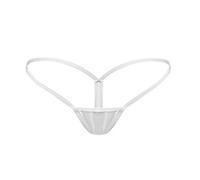 Justgoo Womens Sexy G-String Micro Back Thongs Panties Underwear Low Rise T-Back Underpants, White, S