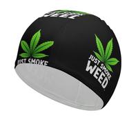 JustGreen Weed(3) Adult Unique Printed Swim Cap Durable and Waterproof Swimming Caps to Keep Hair Dry