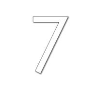 JustHouseSigns House Number 7 FUTURA Door Numbers in 3 Sizes (15, 20, 25cm / 5.9, 7.8, 9.8in) Modern Floating House Number Acrylic incl. Fixings Easy Seen, Colour:White, Size:25cm / 9.8'' / 250mm