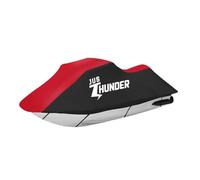 JUSTHUNDER Jet Ski Cover, Heavy Duty Waterproof 210D Jetski Covers, Marine Grade Oxford Cloth UV Protection PWC Cover Compatible with Yamaha Waverunner Seadoo Spark Kawasaki,Fit Lengths 120'' to 135"