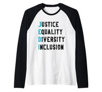 Justice Equality Diversity Inclusion Statement Raglan Baseball Tee