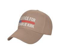 Justice for Charlie Kirk Hats Adult Adjustable Classic Casquette Hat Baseball Cap Natural