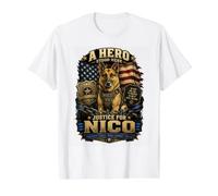 Justice for German Shepherds Dog Lover Design Deserve Value Graphic T-Shirt, Men, White, L