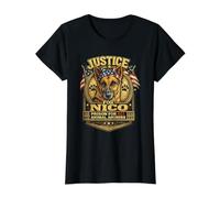 Justice for German Shepherds Dog Lover Design Nico Dog Value Graphic T-Shirt, Women, Black, L
