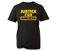 Justice for Ginger T-Shirt Funny Sarcastic Ginger Lives Matter Novelty Design Workout Gym Birthday Celebration Gift Wear Adult Kids Unisex Tee Top (Black, L)