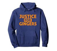 Justice for Gingers - Red Head Pullover Hoodie, Adult Unisex, Navy Blue, Small