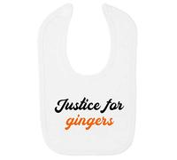 Justice for Gingers Statement Cotton Baby bib - White