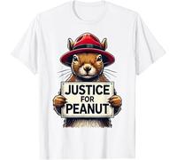 Justice for Peanut The Squirrel Kids Womens Mens T Shirt 9-11 White