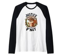 Justice for P'Nut Adorable Cowboy Hat Peanut The Squirrel Raglan Baseball Tee