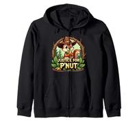 Justice for P'Nut Adorable Cowboy Hat Peanut the Squirrel Zip Hoodie