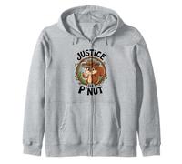 Justice for P'Nut Adorable Cowboy Hat Peanut the Squirrel Zip Hoodie