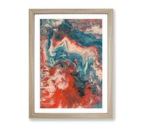 Justice In The Beginning Abstract Framed Print | A2 Oak Framed Wall Art | Ready to Hang | Abstract Fantasy Picture | Living Room Bedroom Lounge Office