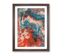 Justice In The Beginning Abstract Framed Print | A2 Walnut Framed Wall Art | Ready to Hang | Abstract Fantasy Picture | Living Room Bedroom Lounge Office
