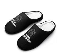 Justice Is In The Heart Slippers Women Winter Warm Cotton Hotel Slippers Anti-Slip Indoor Slip-Ons House Shoes 11-12(42-43)